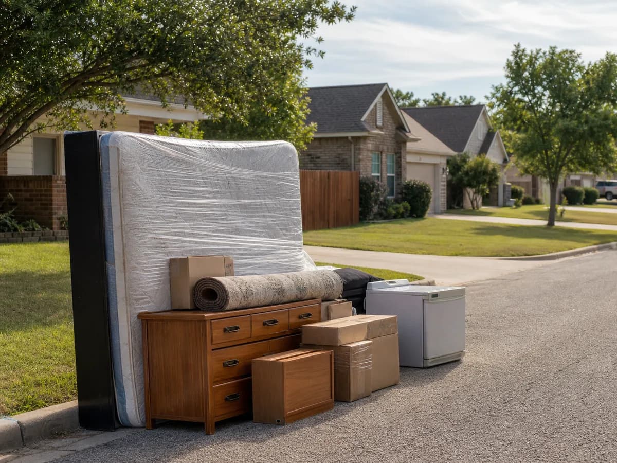 Bulk pickup items at the curb